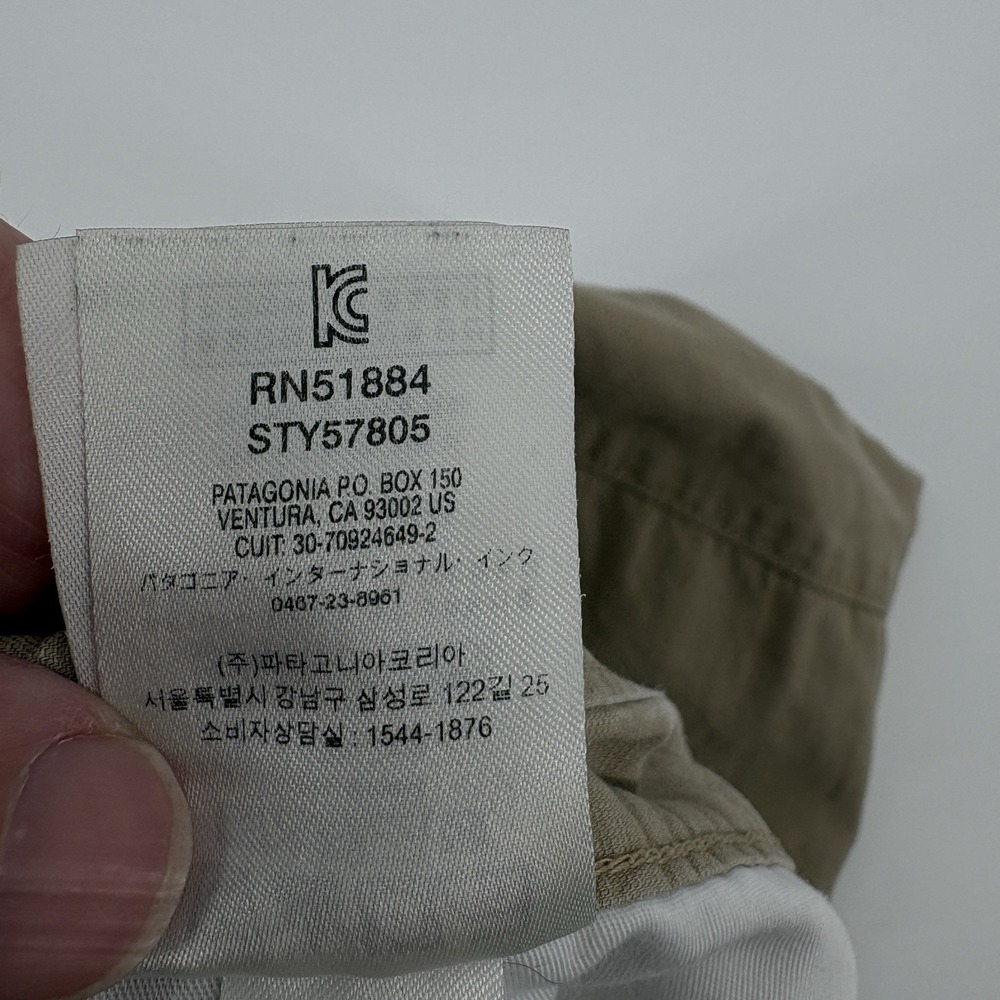 Patagonia Organic Cotton Flat Front Men's Shorts Size 38 Casual Neutral Outdoors - Picture 9 of 12